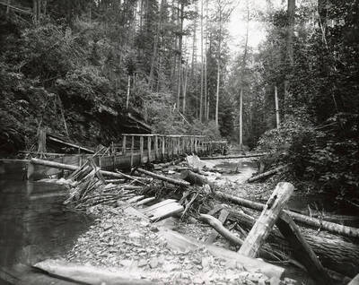 The flume intake at East Eagle Creek, which is located on the north side of the Coeur d'Alene Mining District.