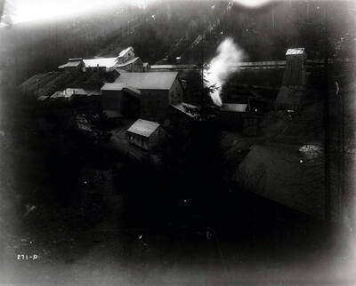 Distant view of the Success Mine, near Wallace.