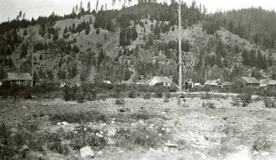 The Sunnyside Addition in Kellogg, Idaho during the flood of 1933.