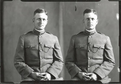 A stereoscopic photograph of Dr. Herbert Mowery in his military uniform.
