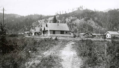 The Sunnyside Addition in Kellogg, Idaho during the flood of 1933.