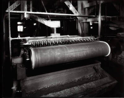 Interior view of the Interstate Rubber Company in Wallace, Idaho.