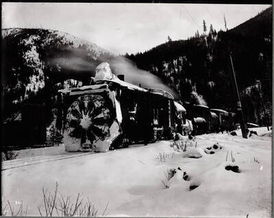 Snow plow on Coeur d'Alene cut off