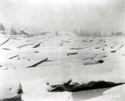Log Jam in Dudley, Idaho, January 13, 1921.