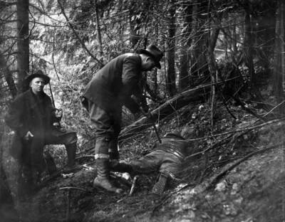 Image taken for the Macki, John-Murder Case taken Nov. 6 1921 at O'Brien Gulch above Larson, Idaho.