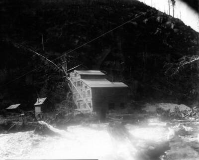 Image shows Big Creek Mining Company outside of Wallace, Idaho in 1920.