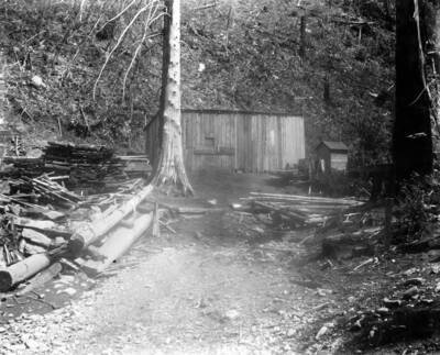 Image shows Big Creek Mining Company outside of Wallace, Idaho in 1920.