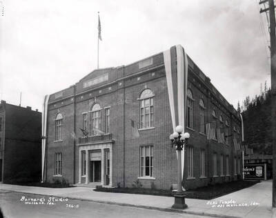 Image shows Elk's Temple in Wallace, Idaho, June 1925.