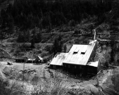 Image of Charles Dickens Mine in Moon Gulch, Idaho, taken for Moore Creek Leasing Co. in 1925.