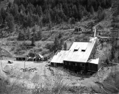 Image of Charles Dickens Mine in Moon Gulch, Idaho, taken for Moore Creek Leasing Co. in 1925.