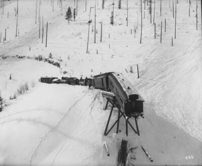S Bridge Wreck about Mullan during winter.