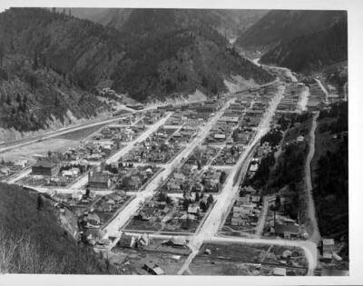 Panoramic View from tank looking east; of the town