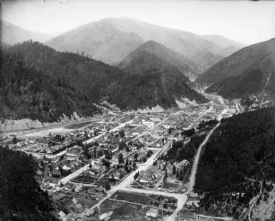 Mountain view of the town