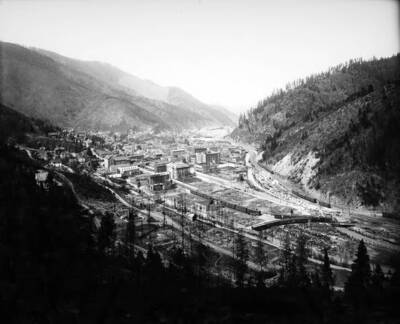 After fire. Taken from the tank of the town