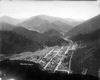 Mountain view of the town