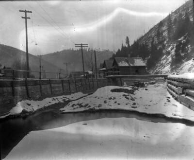 Side view of the enclosed river