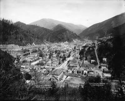 Looking East at the town