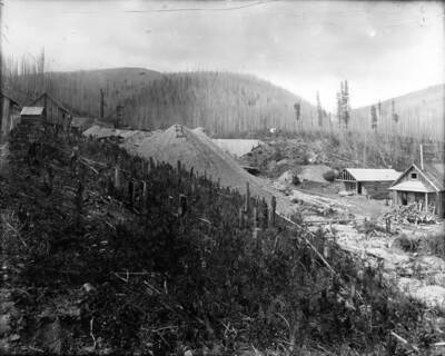 View of dump, office and other buildings