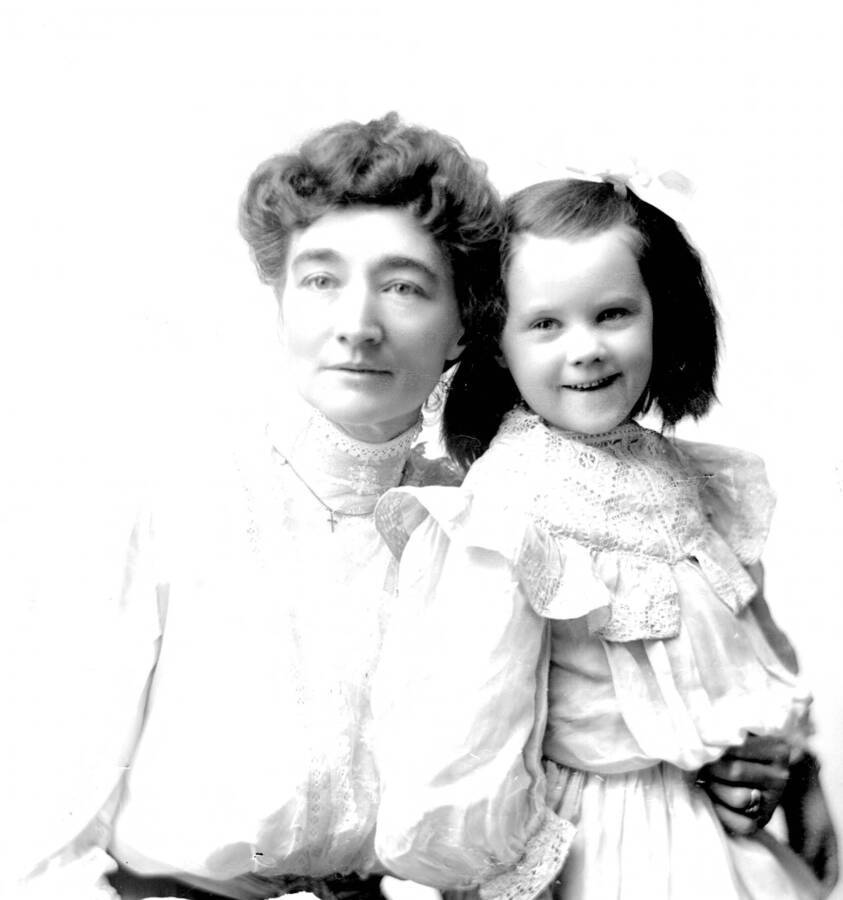 Portrait of Emma (Mrs. Edward C.) Pulaski and Child