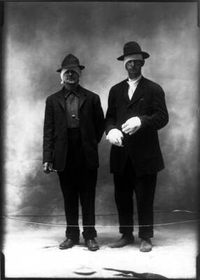 Men burned in the forest fire of August 20, 1910.