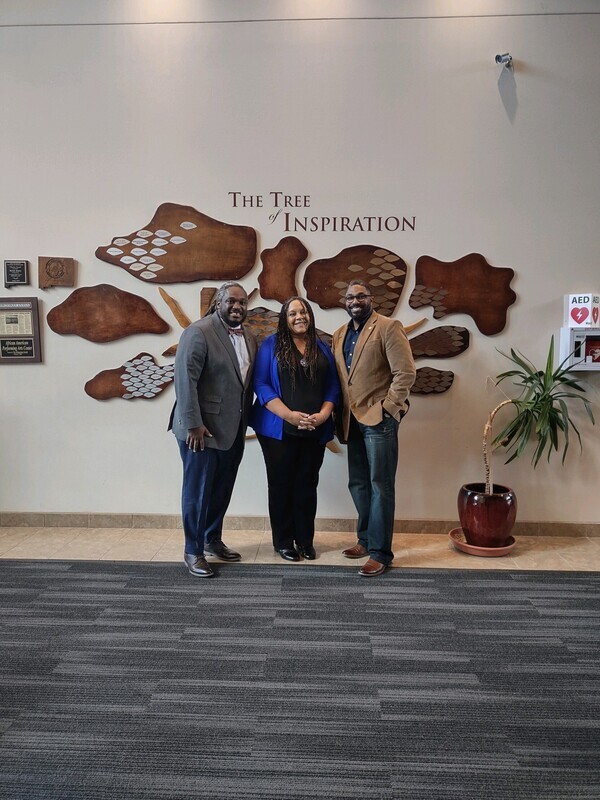 From left to right: Dr. Sydney Freeman, Jr., Jessica Samuels, and Mario Pile at the Association for Black Cultural Centers Conference.
