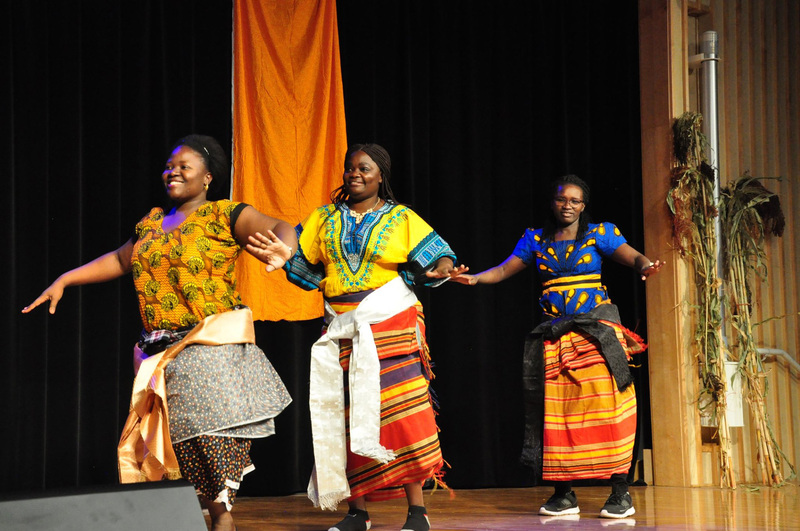 Dancers perform a Ugandan cultural dance at the 2019 Africa Night.