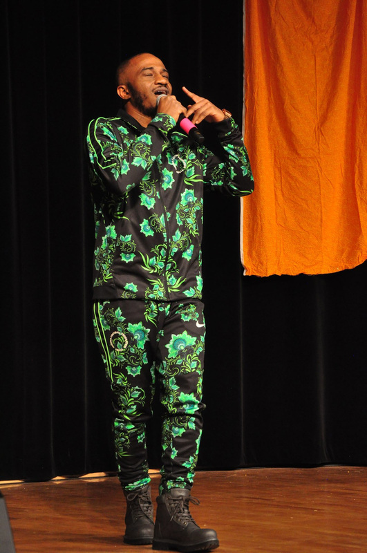 Performer sings at the 2019 Africa Night.