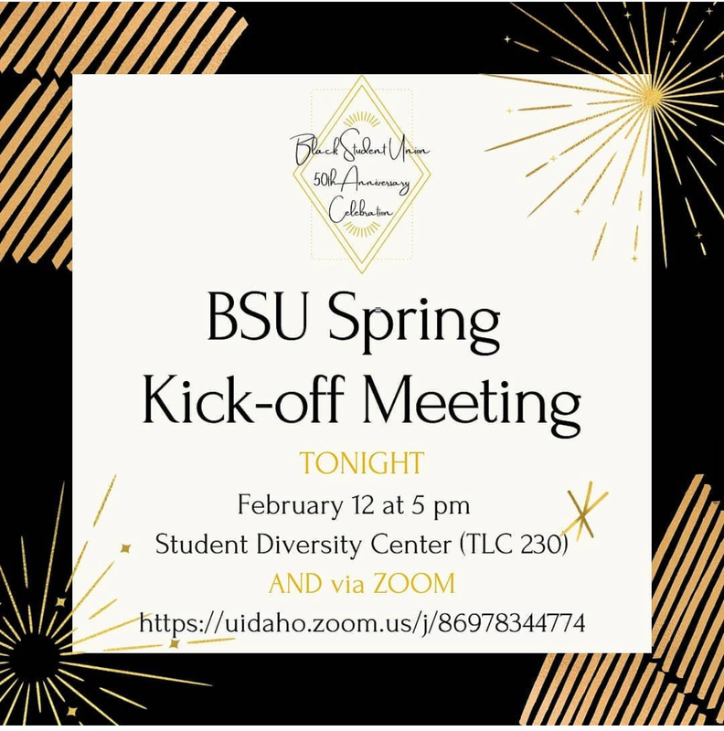 BSU Spring Kick-off Meeting, Black Student Union 50th Anniversary celebration.