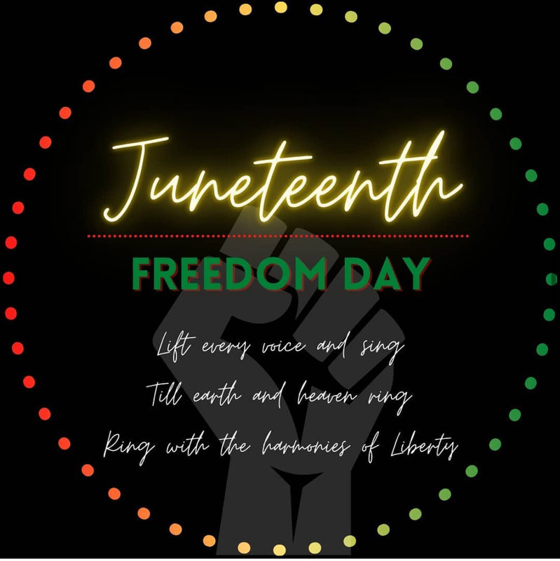 Juneteenth Freedom Day post. 