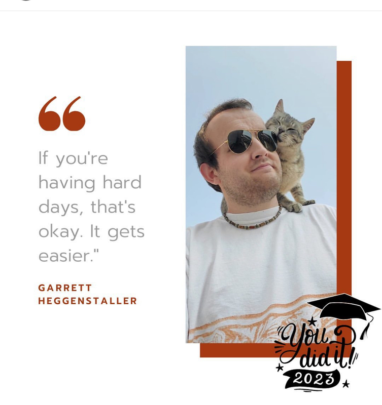 Quote from UI graduate, Garrett Heggenstaller.