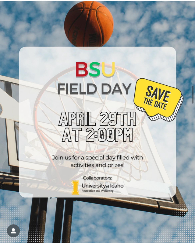 Post for BSU Field Day, collaborated with University of Idaho Recreation and Wellbeing.