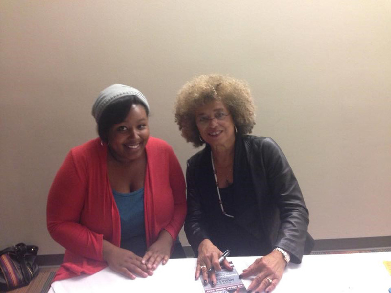 BSU student and Angela Davis, Civil Rights activist and icon, at 2015 Martin Luther King Jr. Community Celebration at WSU.