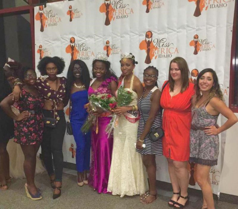 Contestants and others at the Miss Africa Idaho competition.