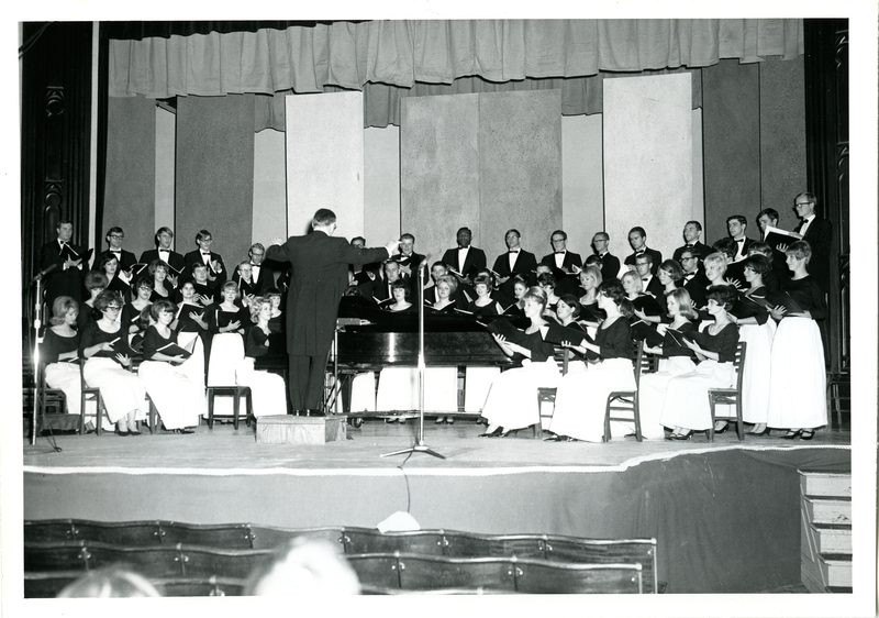 A Vandaleers concert in 1967, Ray McDonald stands center in the back row.