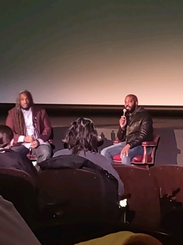 Dr. Sydney Freeman Jr. in conversation with director Jarrett Roseborough during the "This is My Black" movie screening.