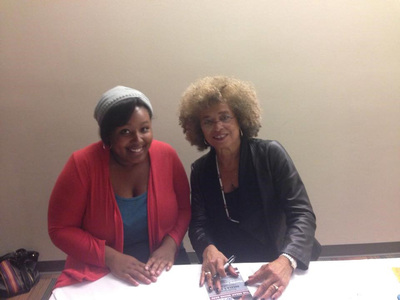 BSU student and Angela Davis, Civil Rights activist and icon, at 2015 Martin Luther King Jr. Community Celebration at WSU.