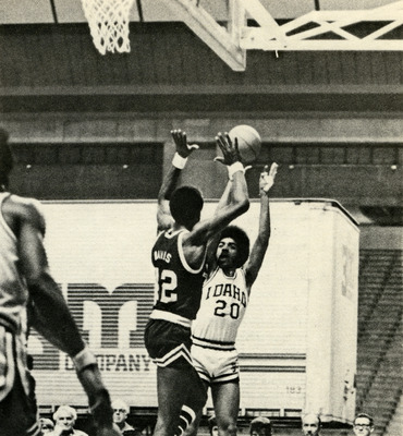 Stanley Cooks faces off with an opponent during a game.