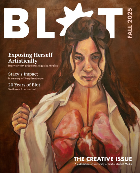 Stacy's Impact; Haikus & Blackout; Music as Art, Art as Community; Getting into the Swing of Things; Go for an Artwalk; Sparks of Inspiration; Exposing Herself; How to Crochet; Ready, Set, Paint; The Tesserae of Life; Create Your Space; 20 Years of Blot