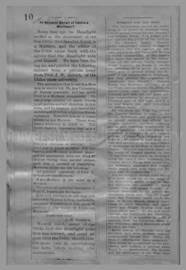 Politics and Miscellaneous, 1908-1910 Page 10