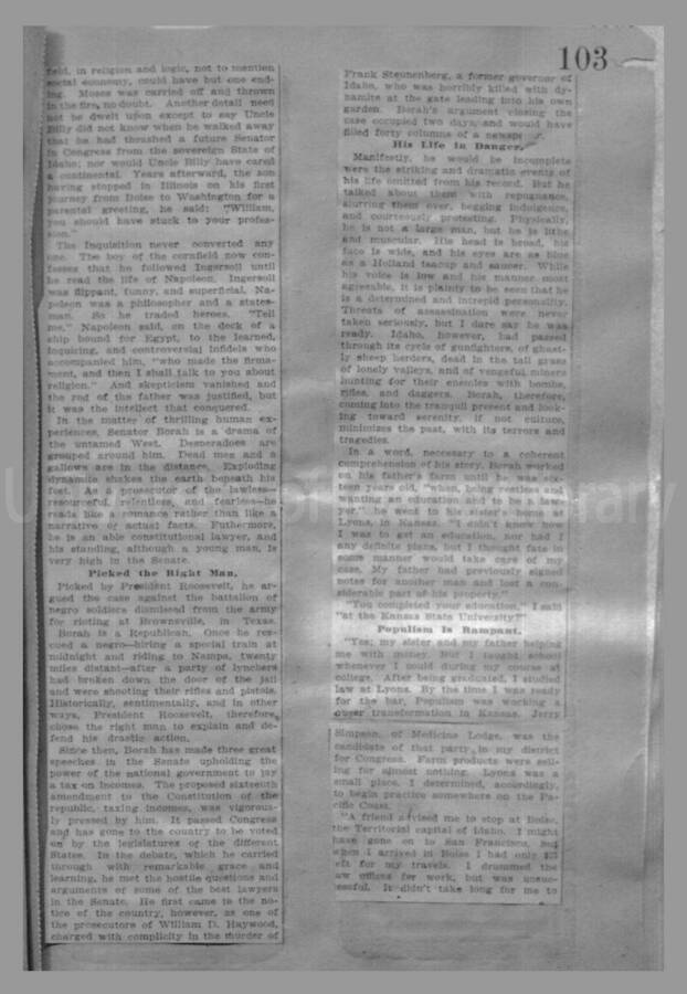 Politics and Miscellaneous, 1908-1910 Page 103