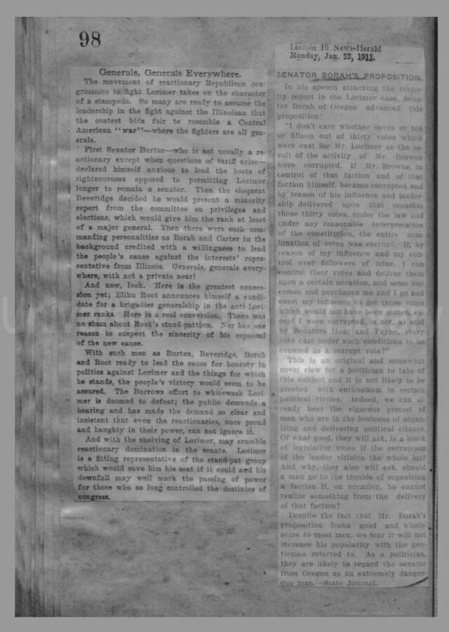 Politics - Direct Election of Senators, 1910-1913 Page 97