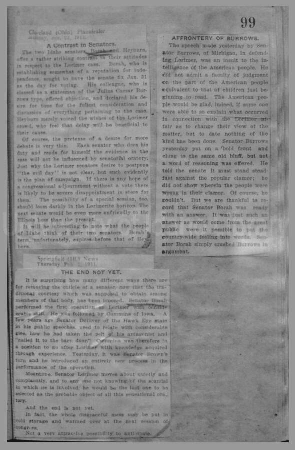 Politics - Direct Election of Senators, 1910-1913 Page 98
