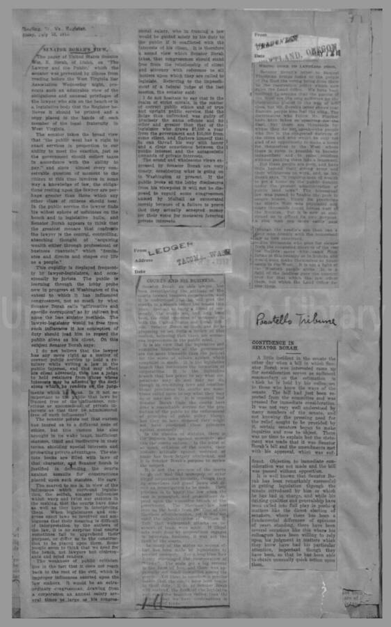 Politics - Speculation on Borah for President 1912-1916 Page 11