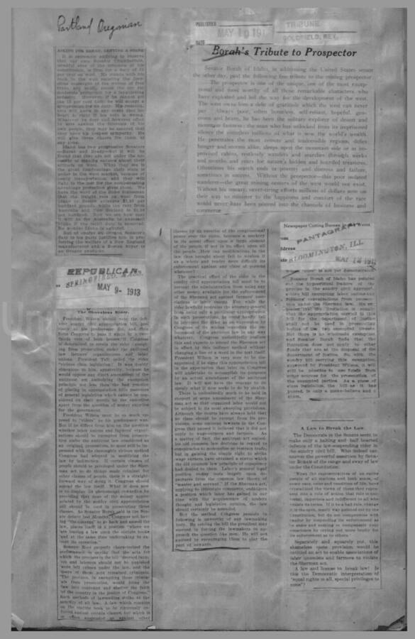 Politics - Speculation on Borah for President 1912-1916 Page 12