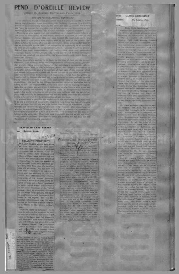 Politics - Speculation on Borah for President 1912-1916 Page 40