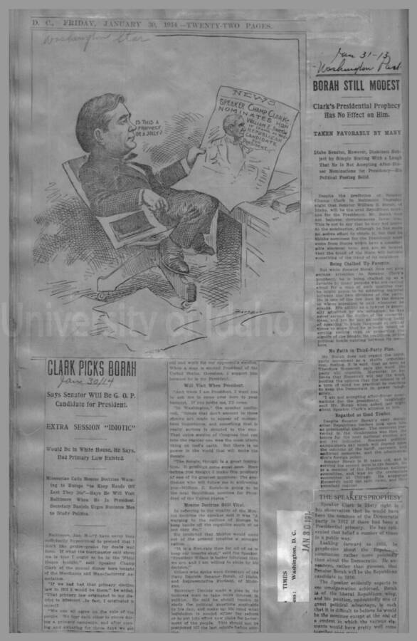 Politics - Speculation on Borah for President 1912-1916 Page 52