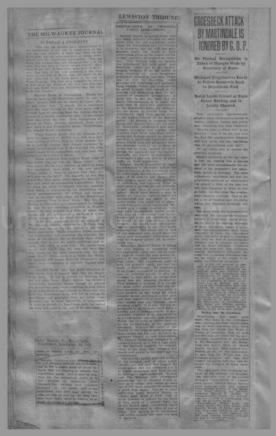 Politics - Speculation on Borah for President 1912-1916 Page 58