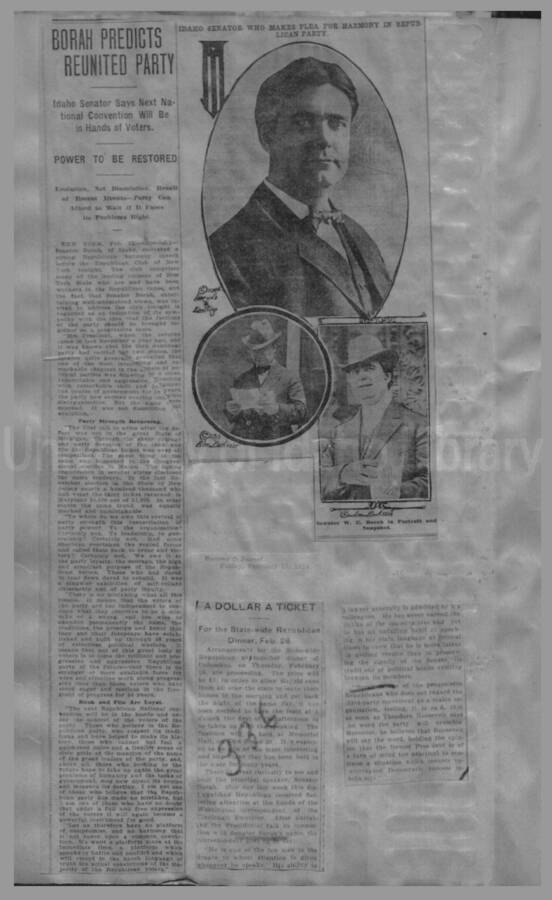Politics - Speculation on Borah for President 1912-1916 Page 71