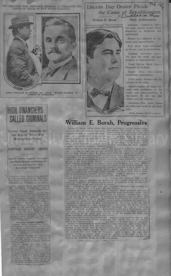 Politics - Speculation on Borah for President 1912-1916 Page 73