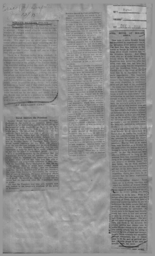 Politics - Speculation on Borah for President 1912-1916 Page 80